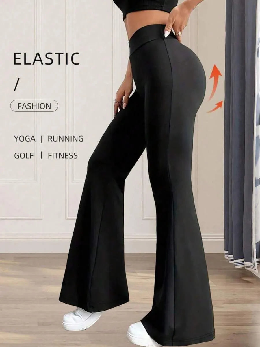 SHEIN بنطلون نسائي عالي الخصر بقصة واسعة