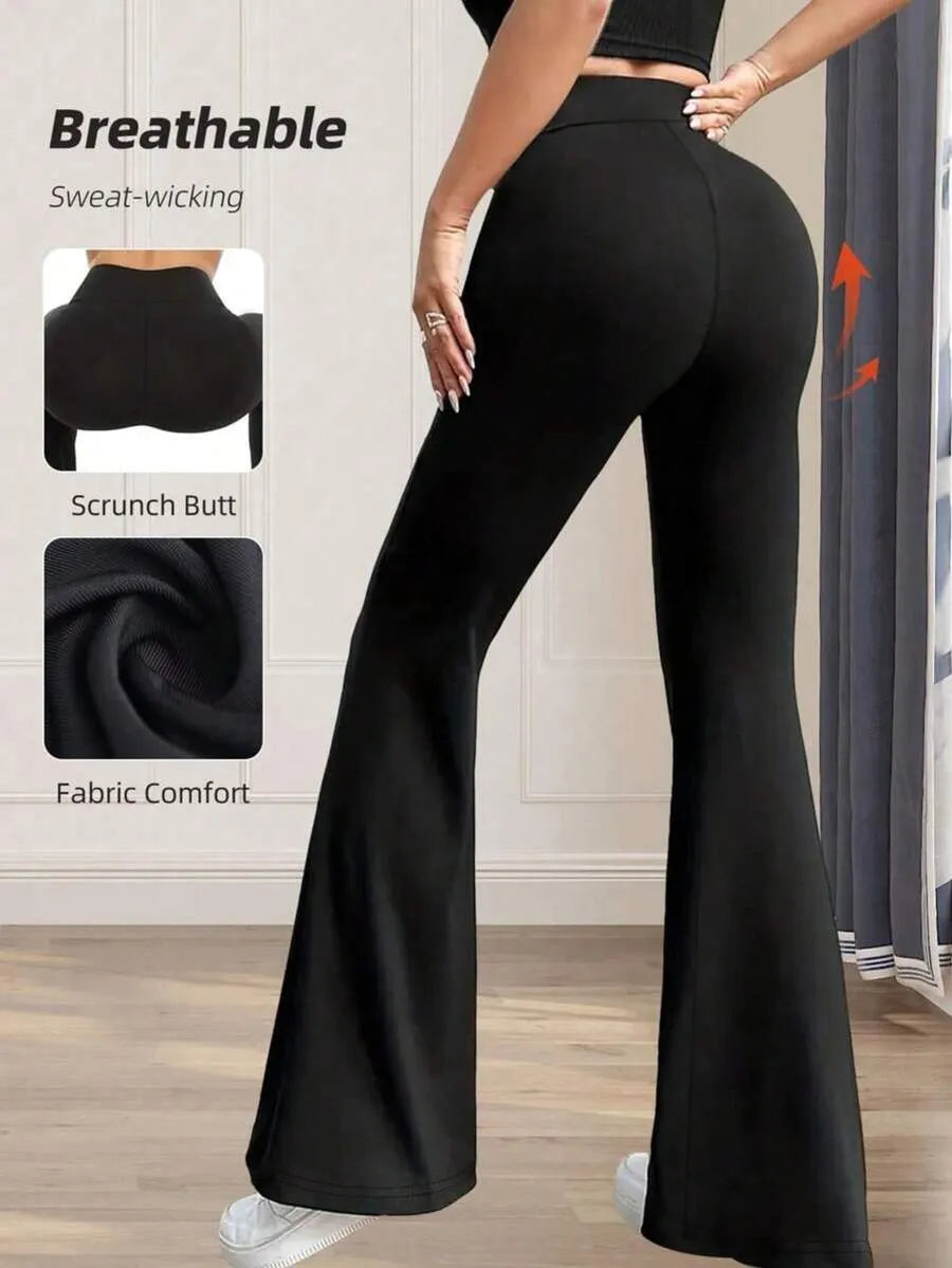 SHEIN بنطلون نسائي عالي الخصر بقصة واسعة