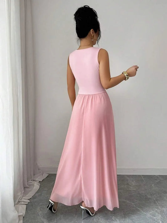 SHEIN Selianne فستان طويل أنيق مطوي