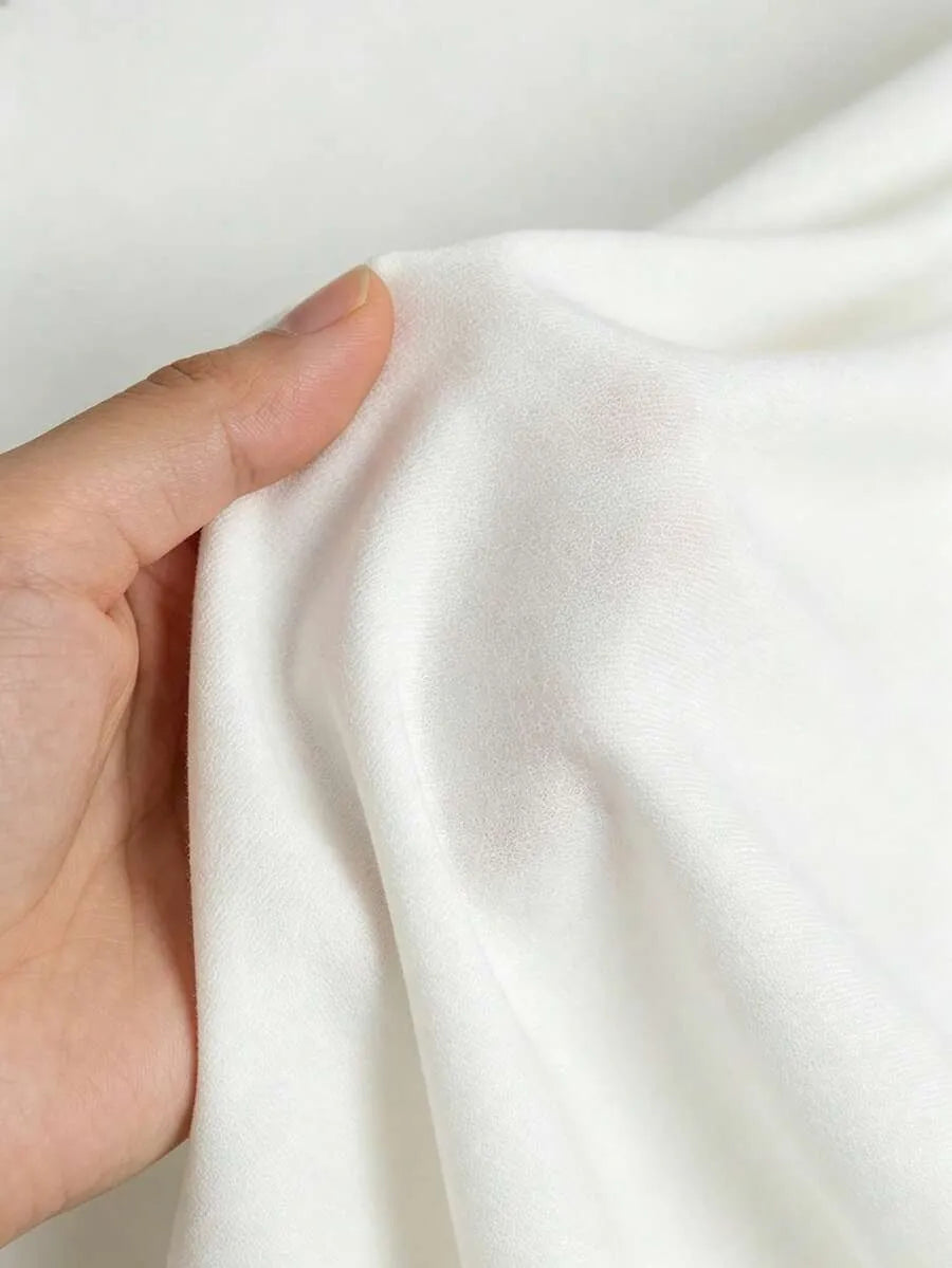 SHEIN Franclia تنورة نسائية طويلة بكسرات عريضة وخصر مطاطي من