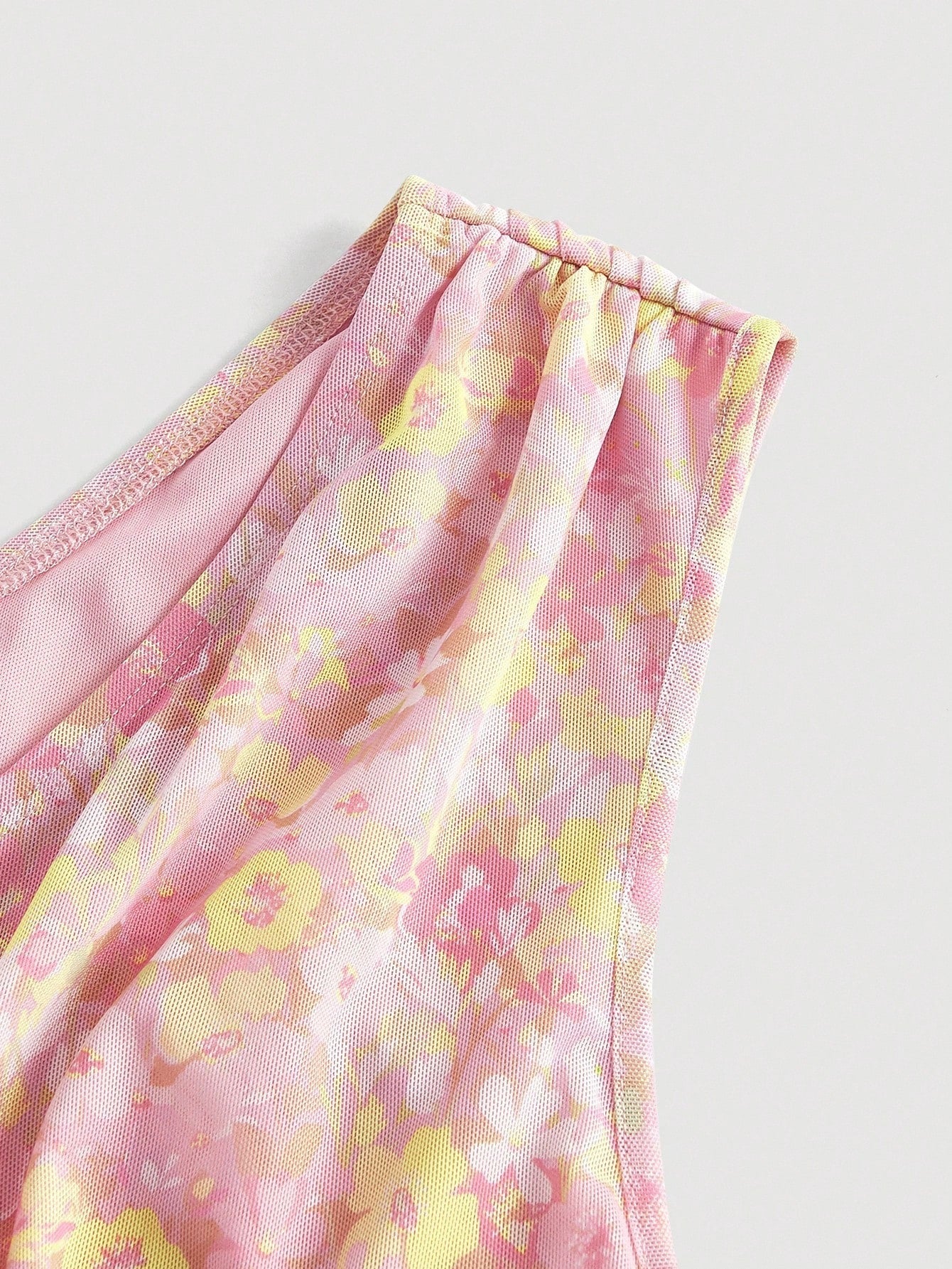 SHEIN MOD فستان بطباعة شاملة وياقة وحافة غير متماثلة