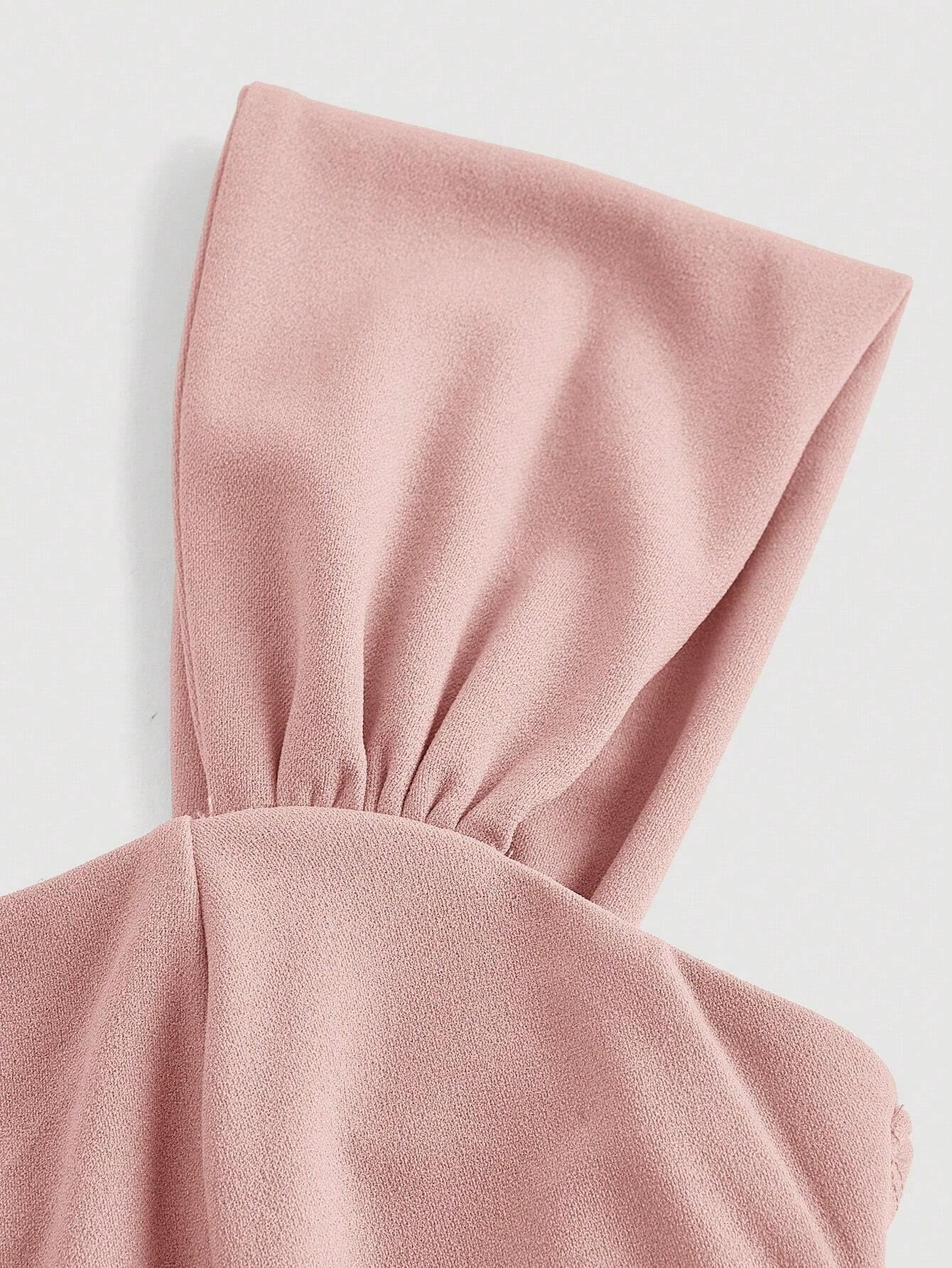 SHEIN MOD فستان طويل أنبوبي مطوي رسمي للنساء