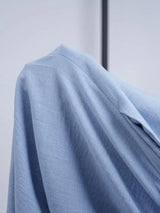 SHEIN EZwear طقم نسائي قطعتين بلوزة مطرزة بأزرار أمامية وبنطال بجيوب بلون أزرق فاتح