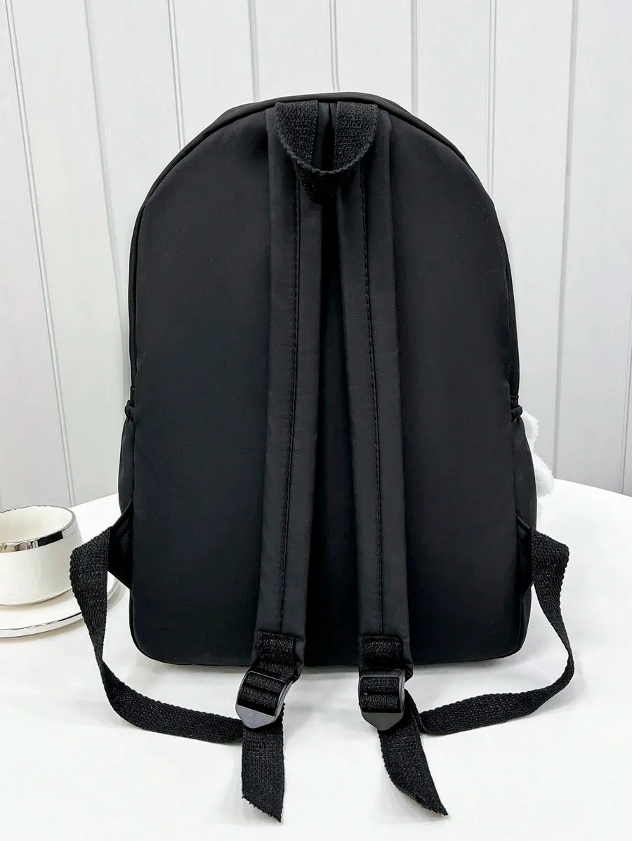 SHEIN حقيبة ظهر كاجوال واسعة السعة وعصرية للطلاب والسفر