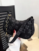 SHEIN حقيبة كتف نسائية خفيفة الوزن بلون أسود