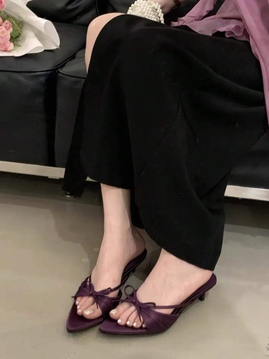SHEIN صندل نسائي فرنسي بكعب رفيع أنيق للصيف