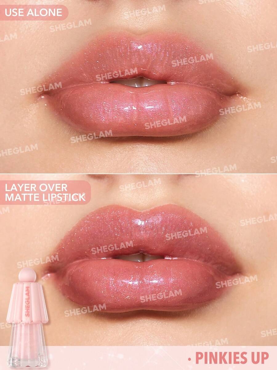 SHEGLAM Jelly Wow – Pinkies Up Glitter زيت شفايف