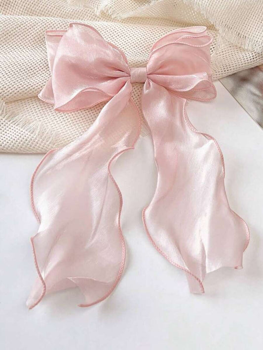 SHEIN مشبك شعر بشكل فراشة كبيرة وردي فاتح
