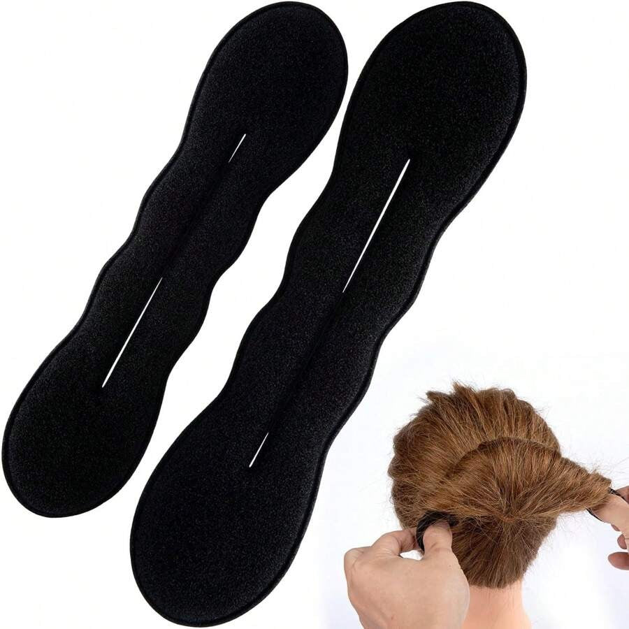 SHEIN صانع كعكة شعر إسفنجي ناعم وسميك بلون أسود