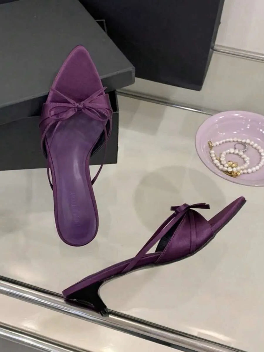SHEIN صندل نسائي فرنسي بكعب رفيع أنيق للصيف