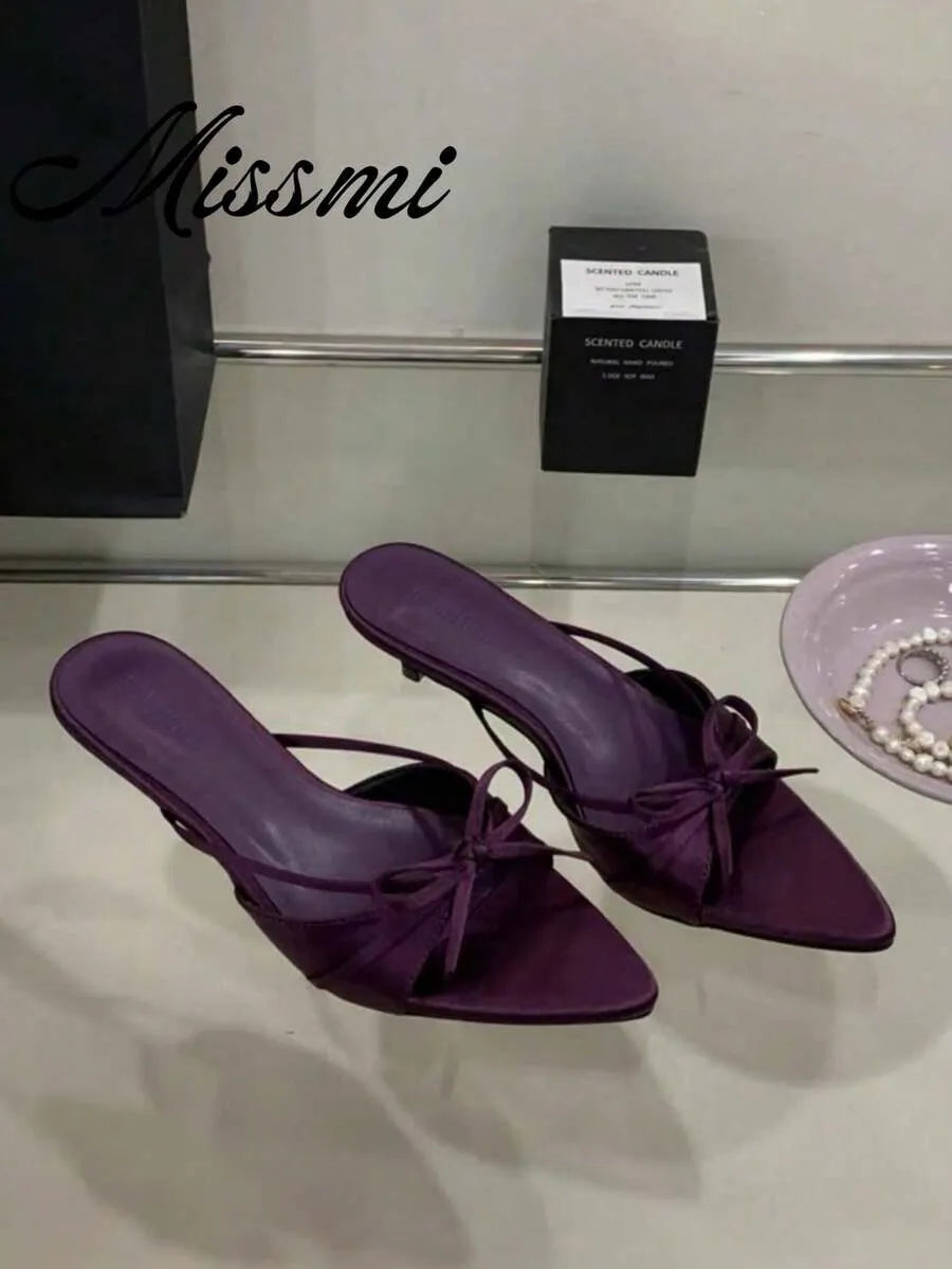 SHEIN صندل نسائي فرنسي بكعب رفيع أنيق للصيف