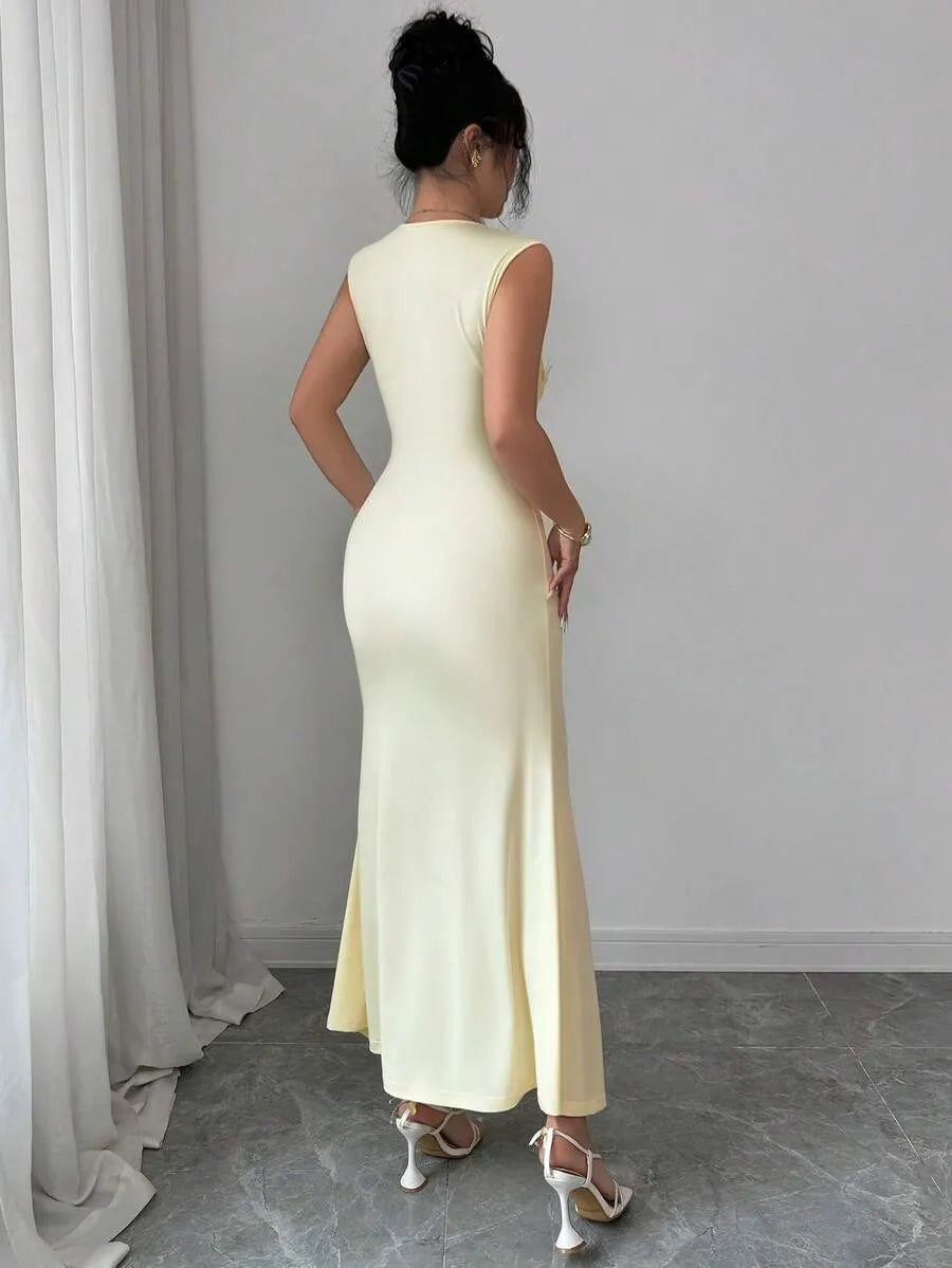 SHEIN Modelyn فستان فرنسي شبكي بفراشة وزهور وذيل سمكة