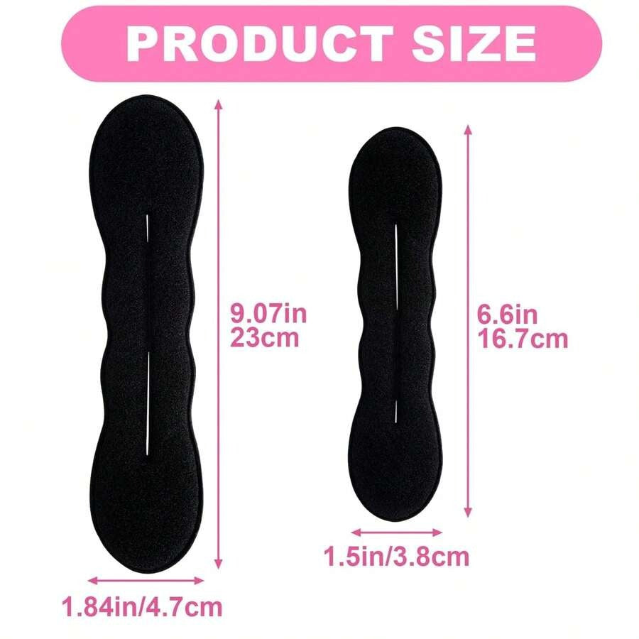 SHEIN صانع كعكة شعر إسفنجي ناعم وسميك بلون أسود