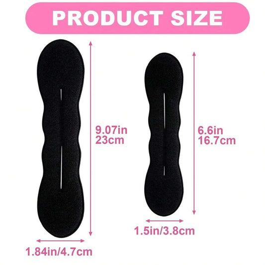 SHEIN صانع كعكة شعر إسفنجي ناعم وسميك بلون أسود