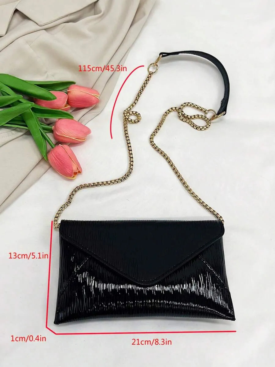 SHEIN حقيبة كتف بنمط قديم بغطاء طية