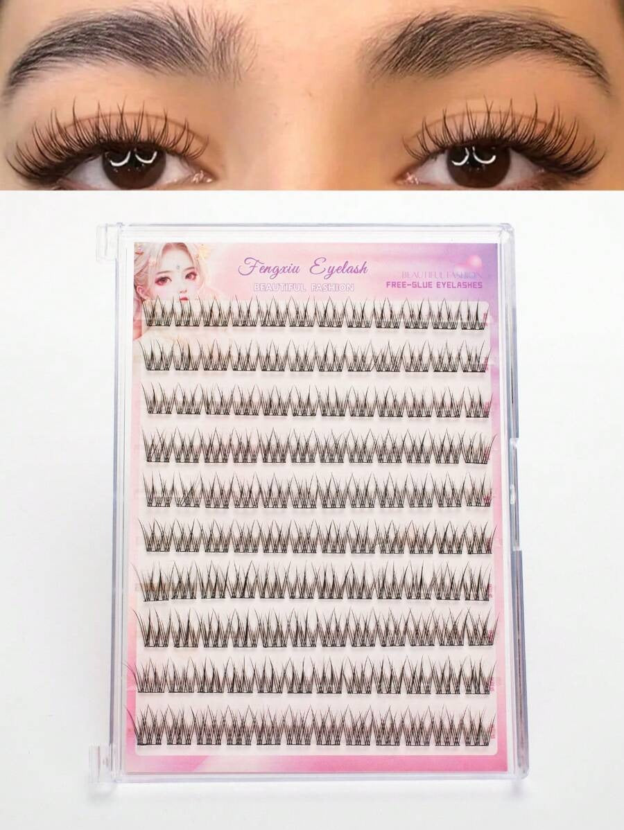 SHEIN C رموش ناعمة وخفيفة  120 قطعة ذاتية اللصق بتقويس