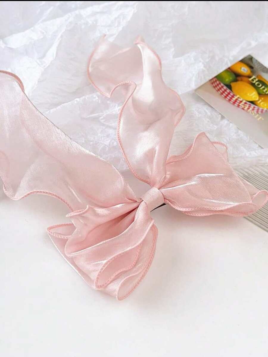 SHEIN مشبك شعر بشكل فراشة كبيرة وردي فاتح