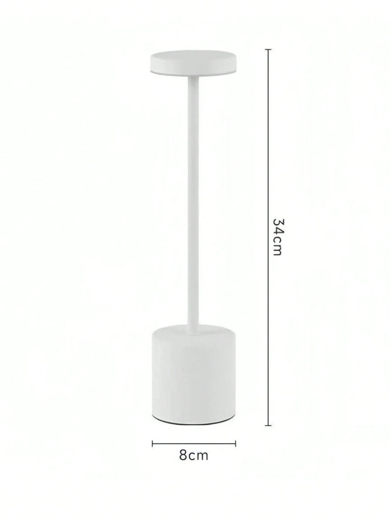SHEIN مصباح طاولة شمالي لاسلكي LED قابل للتعتيم بثلاثة ألوان وشحن USB
