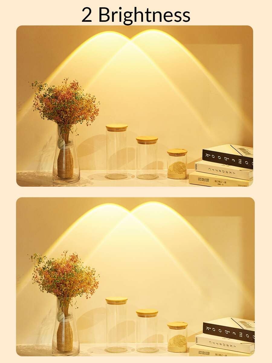 SHEIN BASIC LIVING مصباح غروب الشمس تحت الخزانة