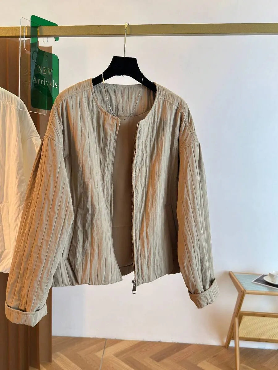 SHEIN جاكيت كاجوال فضفاض بكتف منسدل وأكمام واسعة