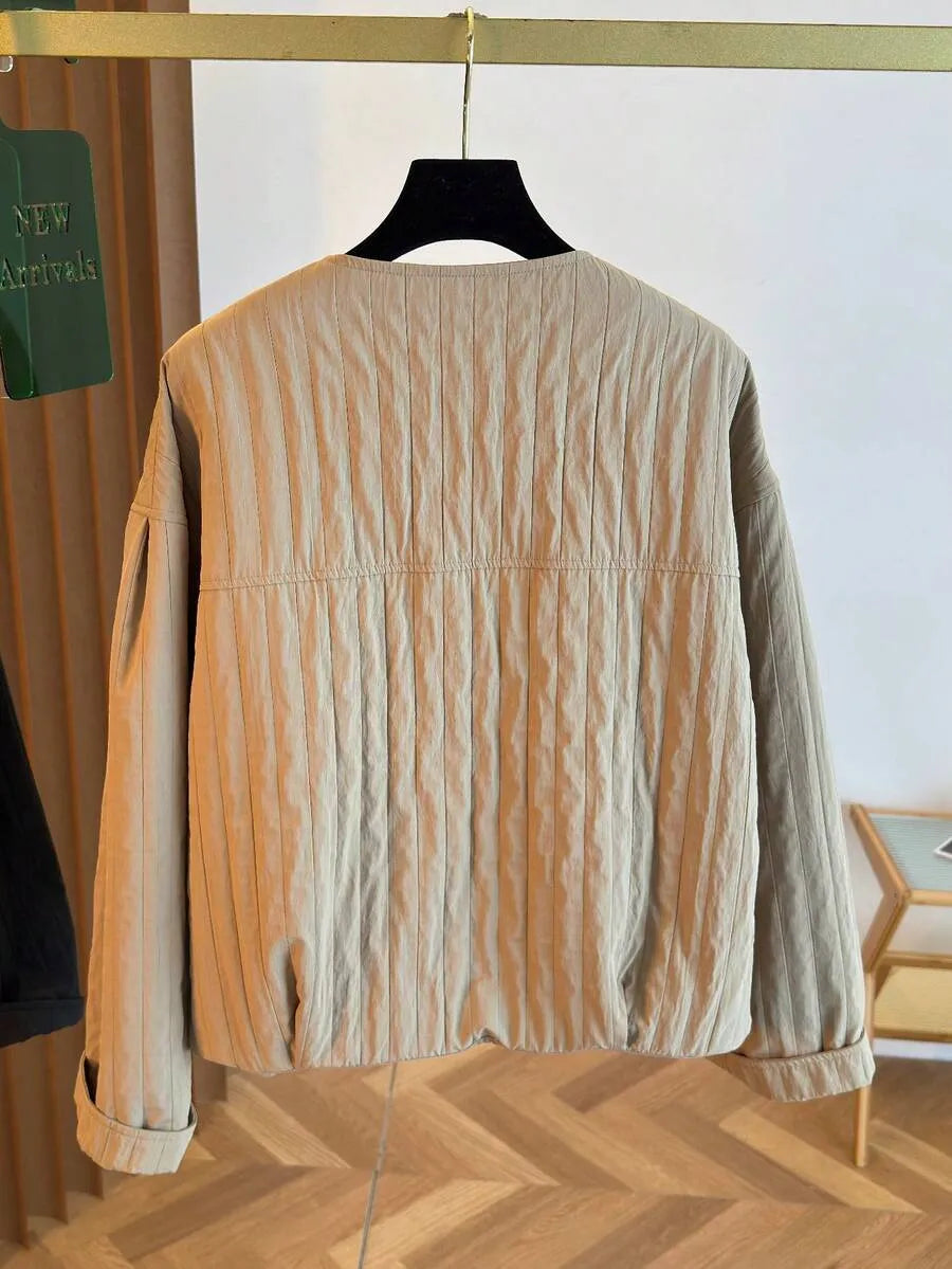 SHEIN جاكيت كاجوال فضفاض بكتف منسدل وأكمام واسعة