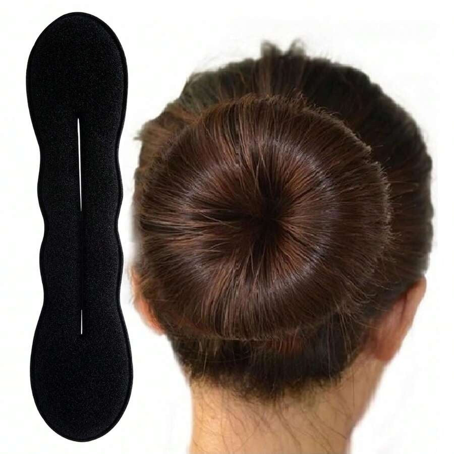 SHEIN صانع كعكة شعر إسفنجي ناعم وسميك بلون أسود