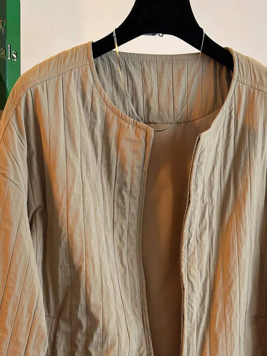 SHEIN جاكيت كاجوال فضفاض بكتف منسدل وأكمام واسعة