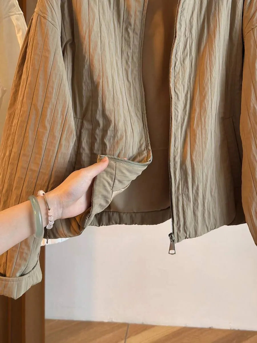 SHEIN جاكيت كاجوال فضفاض بكتف منسدل وأكمام واسعة