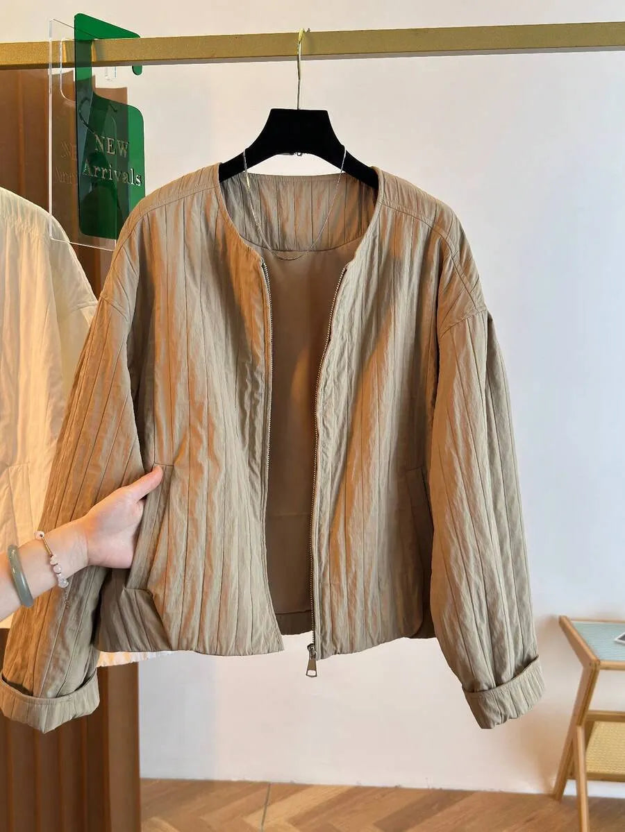 SHEIN جاكيت كاجوال فضفاض بكتف منسدل وأكمام واسعة
