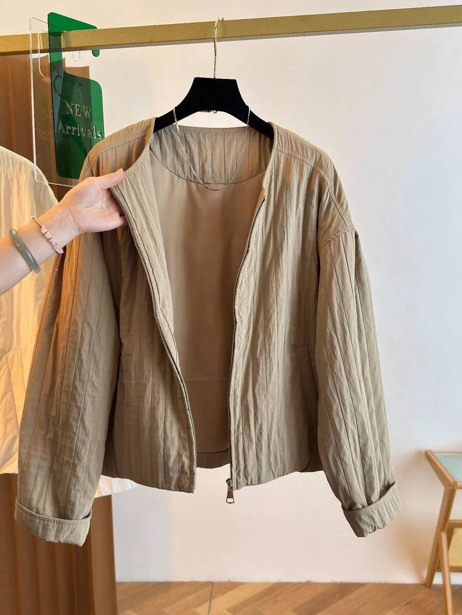 SHEIN جاكيت كاجوال فضفاض بكتف منسدل وأكمام واسعة