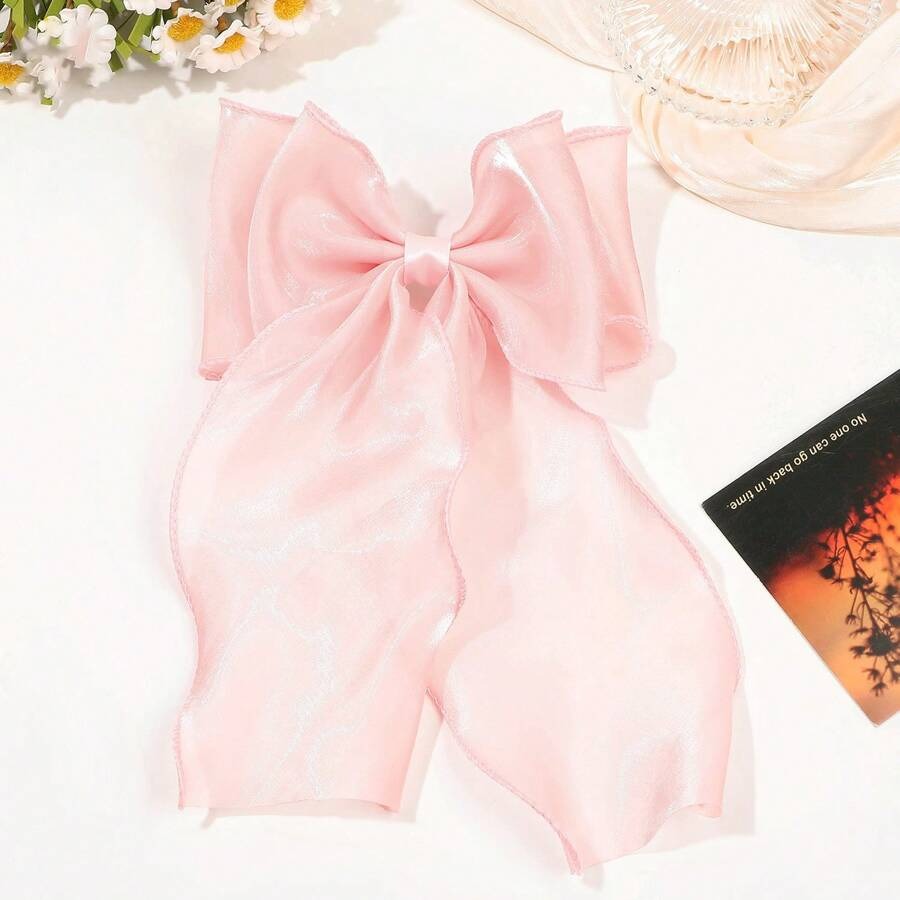 SHEIN مشبك شعر بشكل فراشة كبيرة وردي فاتح