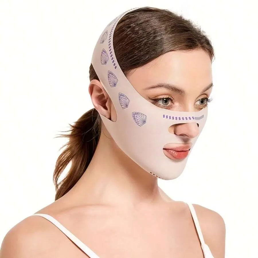 SHEIN حزام شد الوجه والذقن قابل للتعديل وإعادة الاستخدام متعدد الألوان