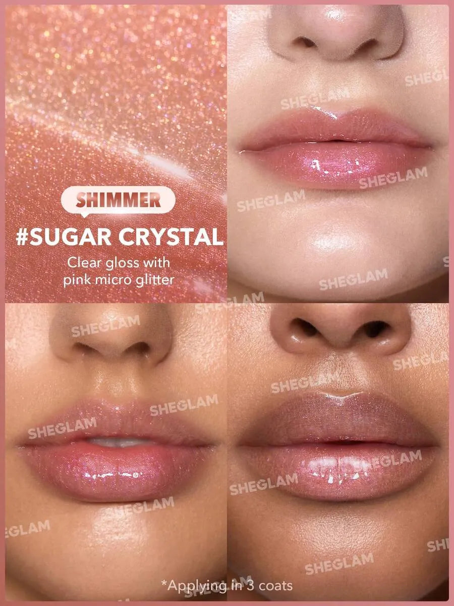 SHEIN SHEGLAM Pout-Perfect Sugar Crystal ملمع شفاه لامع بلون