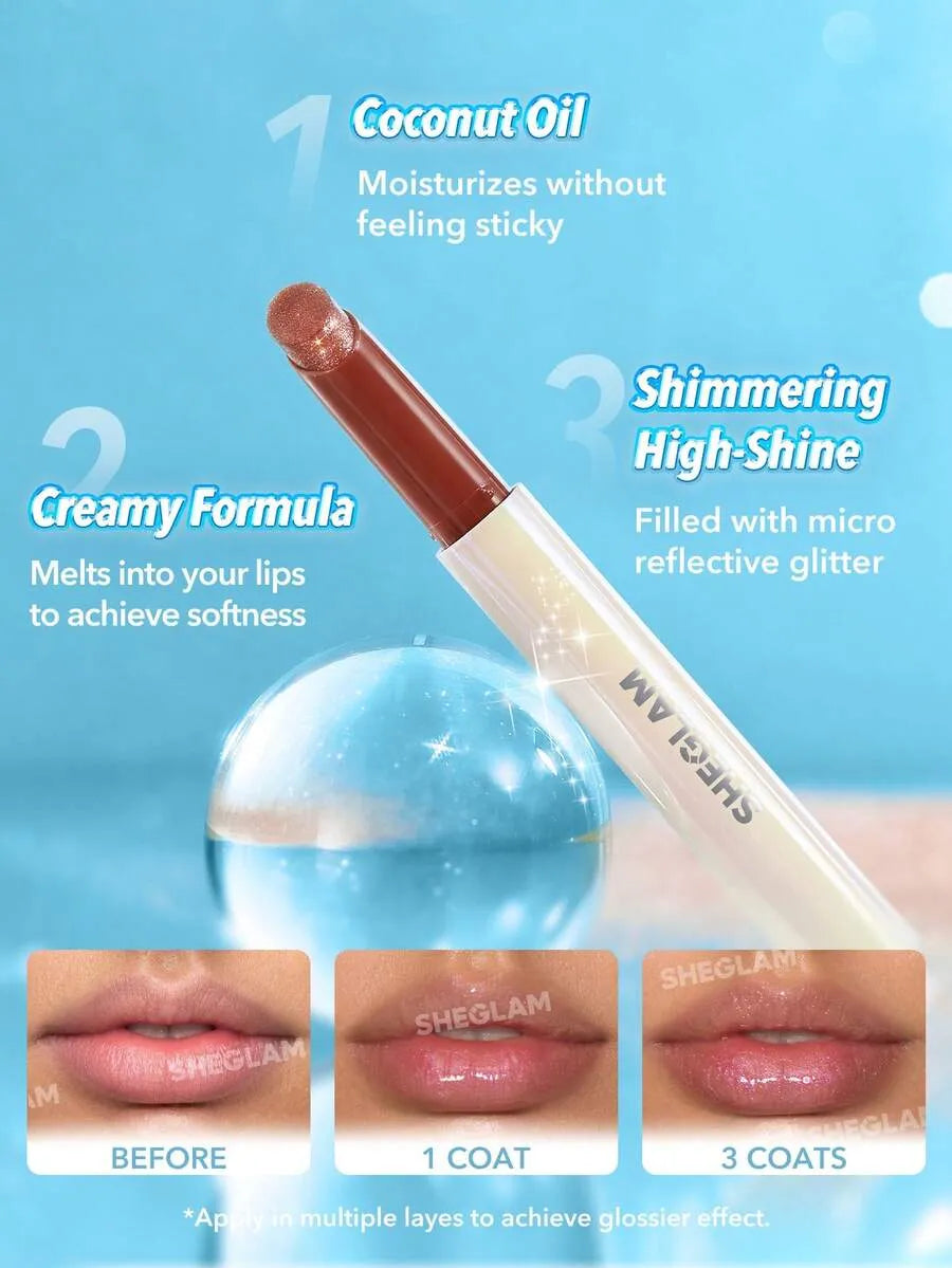 SHEIN SHEGLAM Pout-Perfect Sugar Crystal ملمع شفاه لامع بلون