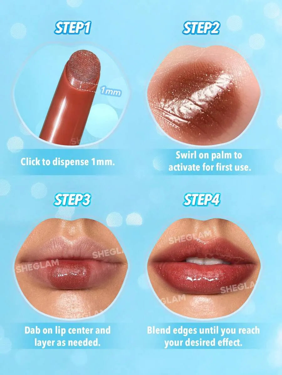 SHEIN SHEGLAM Pout-Perfect Sugar Crystal ملمع شفاه لامع بلون