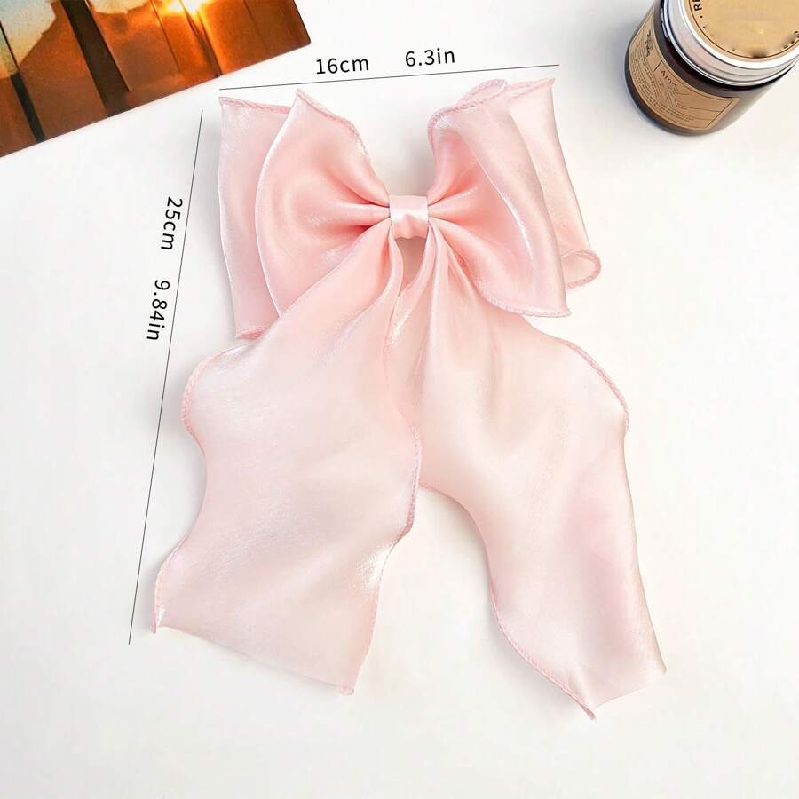 SHEIN مشبك شعر بشكل فراشة كبيرة وردي فاتح