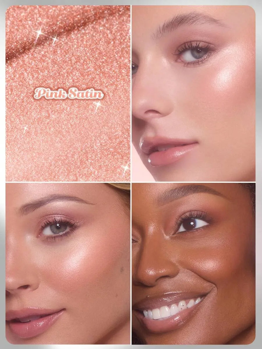 SHEIN SHEGLAM Buttery Bling هايلايتر ستيك بلون Pink Satin بلمعة متوهجة