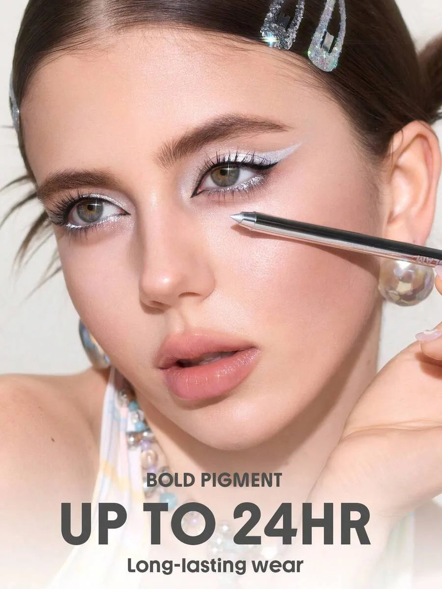 SHEIN SHEGLAM Boldline محدد عيون جل مطفي طويل الأمد بلون فضي