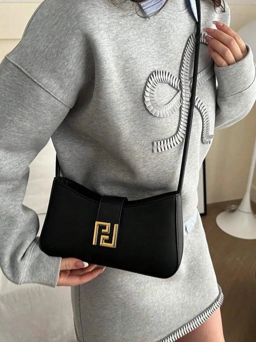 SHEIN حقيبة كتف وكروس كاجوال وللعمل بلون أحادي