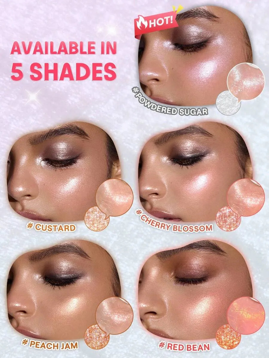 SHEIN SHEGLAM Glowchi Bouncy Powdered Sugar هايلايتر بلون بلمعة متوهجة