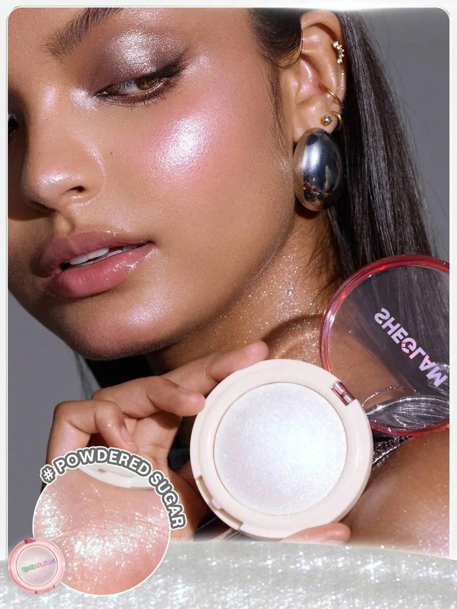 SHEIN SHEGLAM Glowchi Bouncy Powdered Sugar هايلايتر بلون بلمعة متوهجة