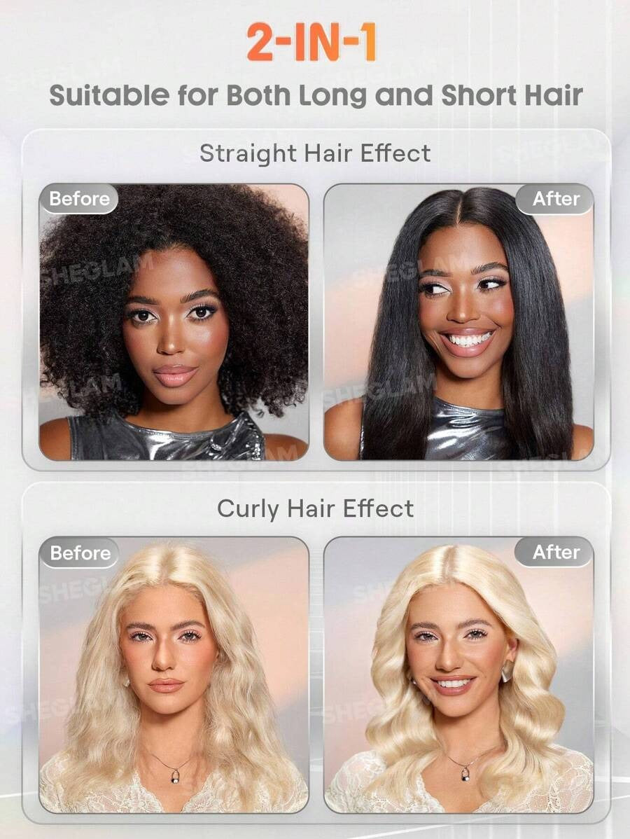 SHEGLAM HAIR Slick Chic Insta Heat مكواة فرد الشعر