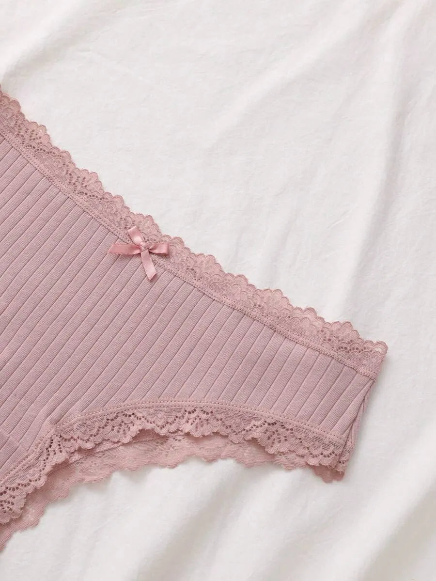 SHEIN سراويل داخلية نسائية برازيلي من 7 قطع بنقشة نباتية ومتعدد الألوان