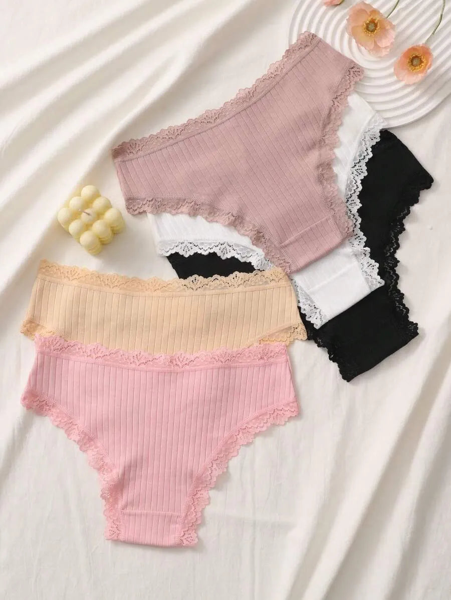SHEIN سراويل داخلية نسائية برازيلي من 7 قطع بنقشة نباتية ومتعدد الألوان
