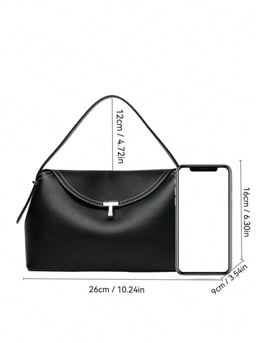 SHEIN LEMON KOKO T حقيبة كروس بودي وكتف سوداء بحرف