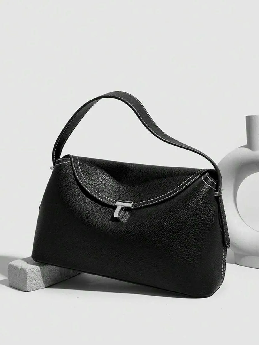 SHEIN LEMON KOKO T حقيبة كروس بودي وكتف سوداء بحرف