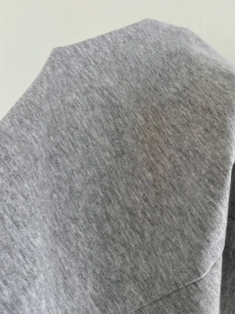 SHEIN EZwear بنطلون رياضي نسائي واسع بخصر منخفض ورباط وساق مستقيمة بلون رمادي فاتح