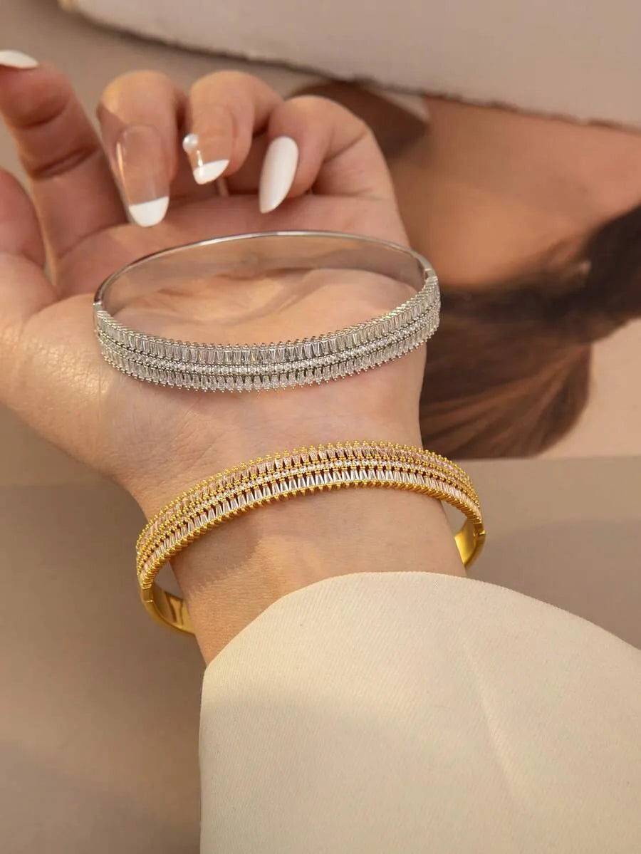 SHEIN طقم خاتم وسوار نجمة زركونيا تشيكية قطعتين