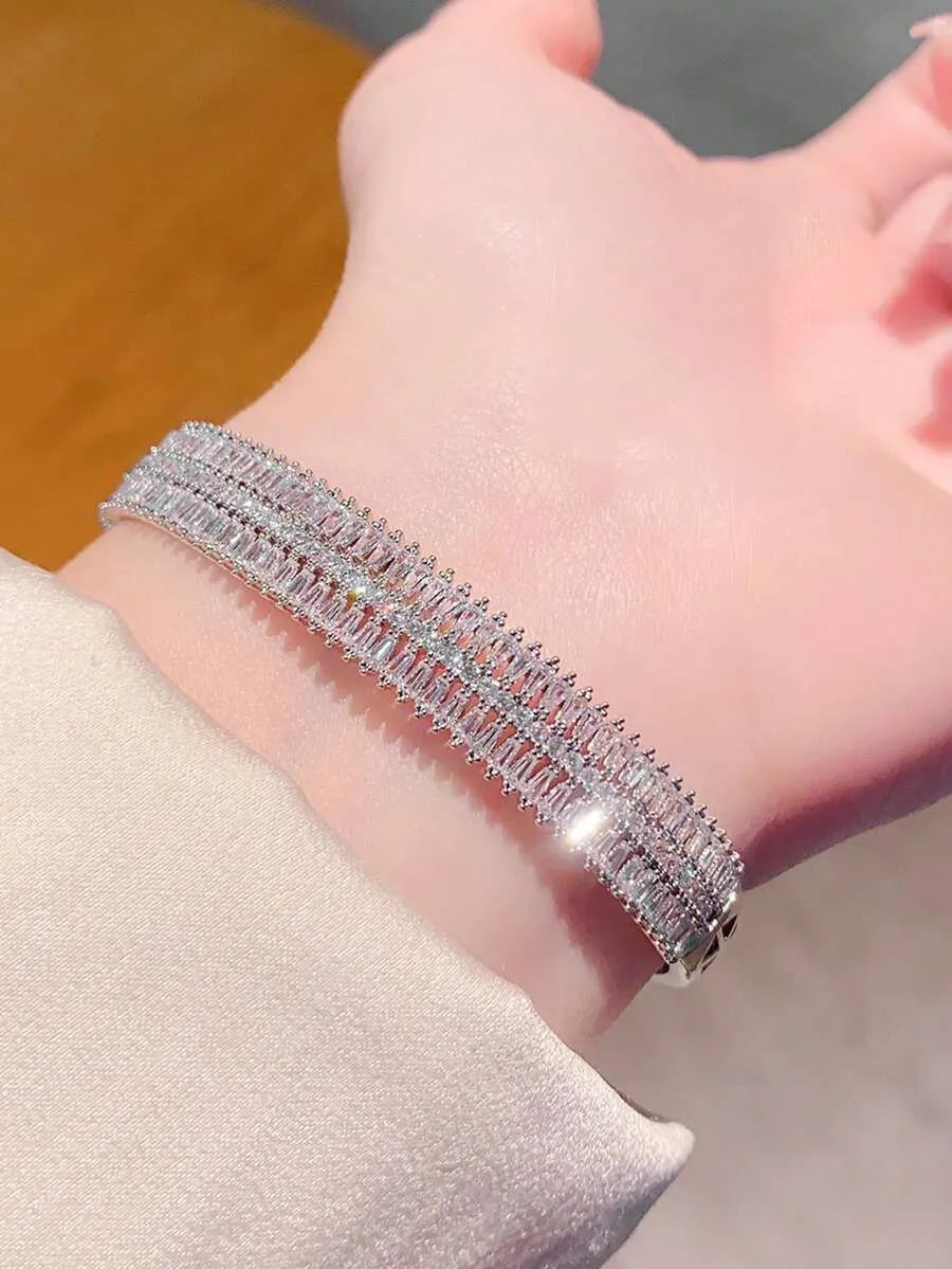 SHEIN طقم خاتم وسوار نجمة زركونيا تشيكية قطعتين
