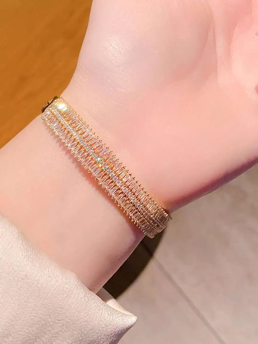 SHEIN طقم خاتم وسوار نجمة زركونيا تشيكية قطعتين